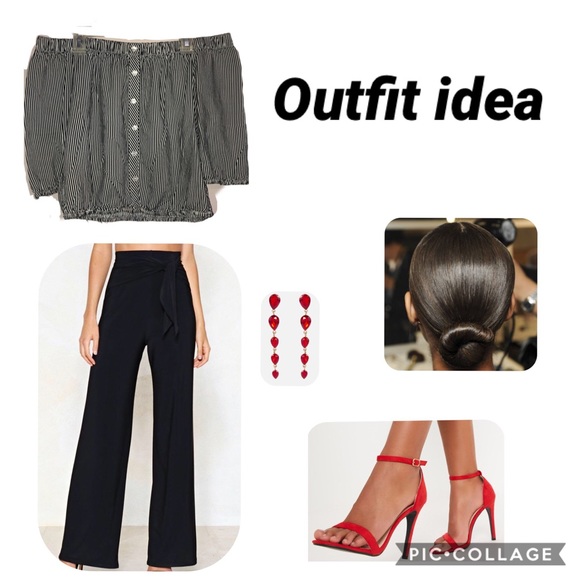 Striped off the shoulder top - Picture 3 of 3